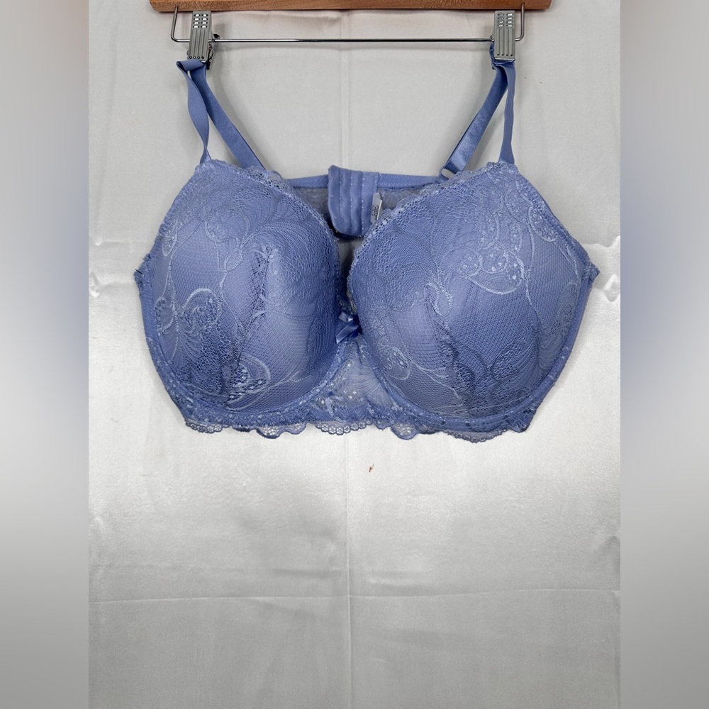 NWOT Luxe‎ Delicate Lace Bra in Soft Blue